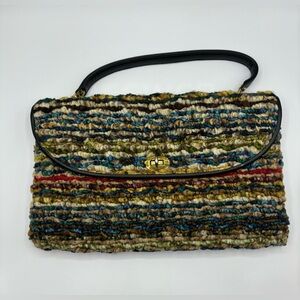 Vintage Candy Stripe Carpet Purse J.R. Florida USA